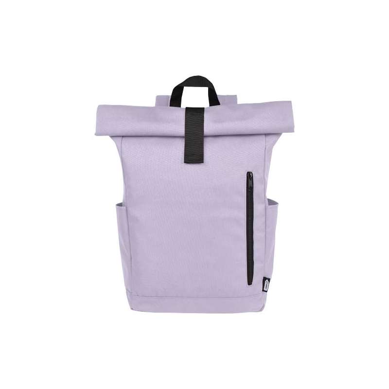 Zaino con chiusura arrotolabile per portatile da 15,6" in PET riciclato certificato GRS Byron 18L - cod. P120659
