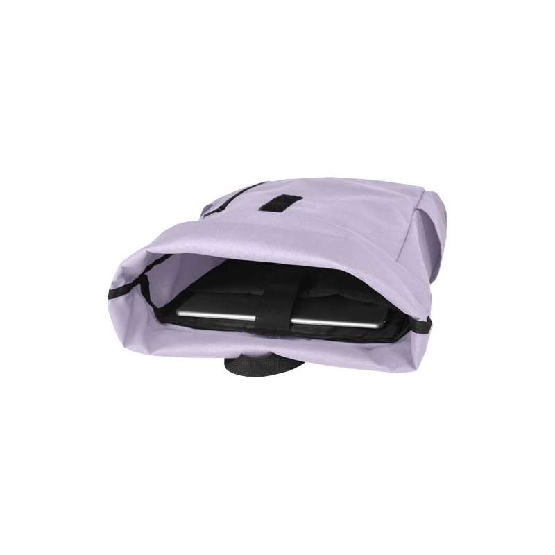 Zaino con chiusura arrotolabile per portatile da 15,6" in PET riciclato certificato GRS Byron 18L - cod. P120659