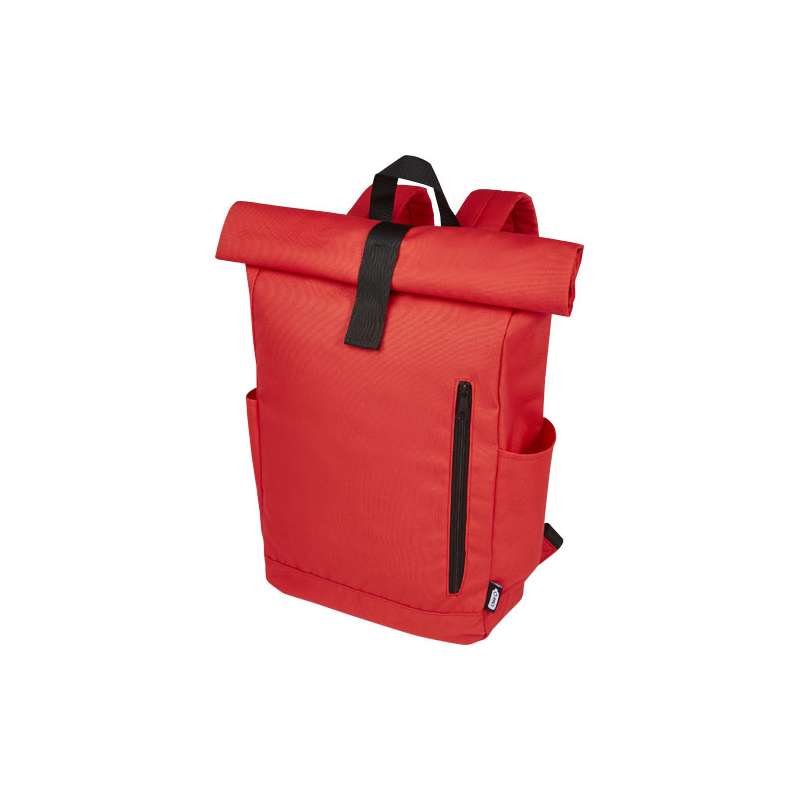 Zaino con chiusura arrotolabile per portatile da 15,6" in PET riciclato certificato GRS Byron 18L - cod. P120659