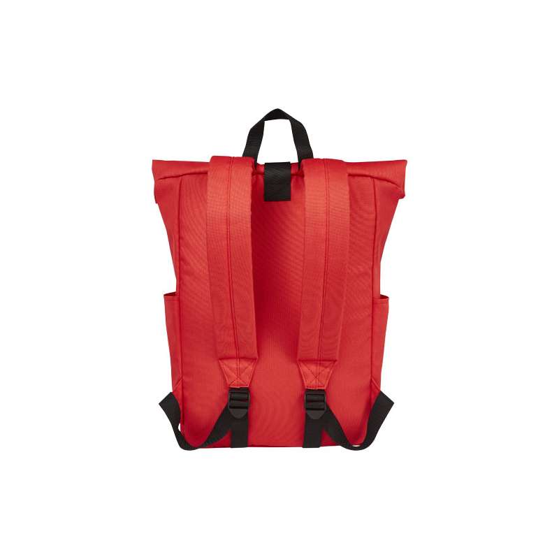 Zaino con chiusura arrotolabile per portatile da 15,6" in PET riciclato certificato GRS Byron 18L - cod. P120659