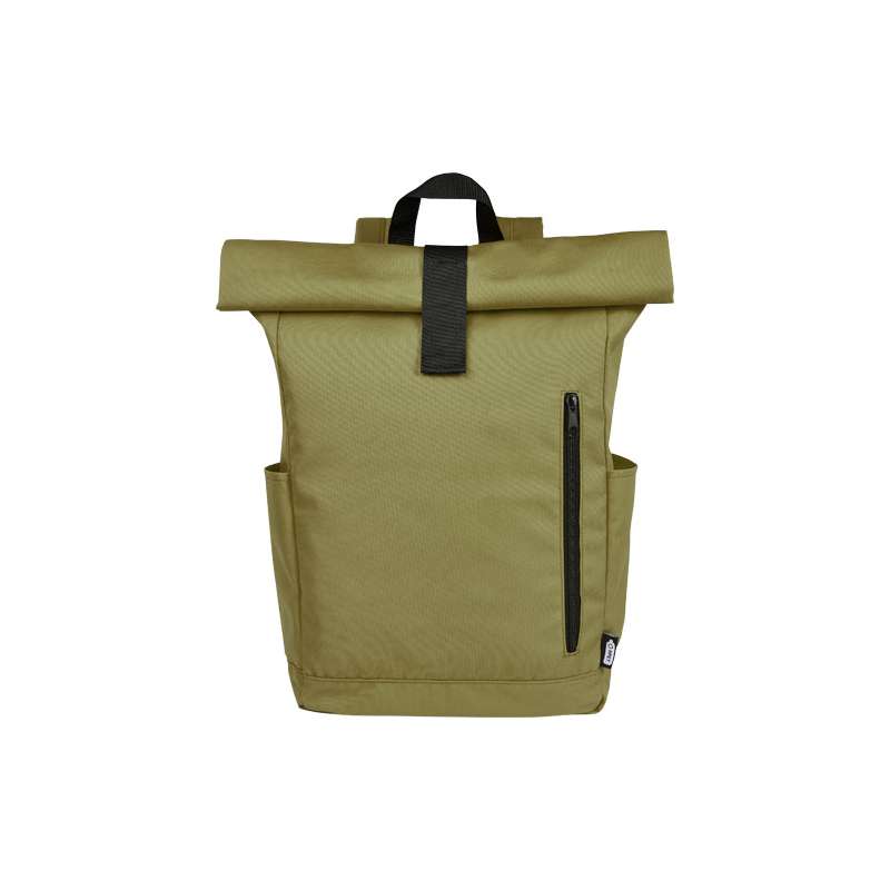 Zaino con chiusura arrotolabile per portatile da 15,6" in PET riciclato certificato GRS Byron 18L - cod. P120659