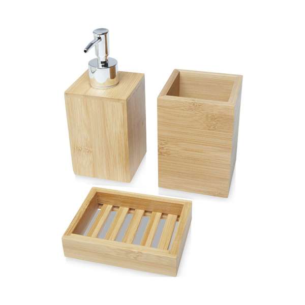 Set da bagno Hedon da 3 pezzi in bambù - cod. P126195
