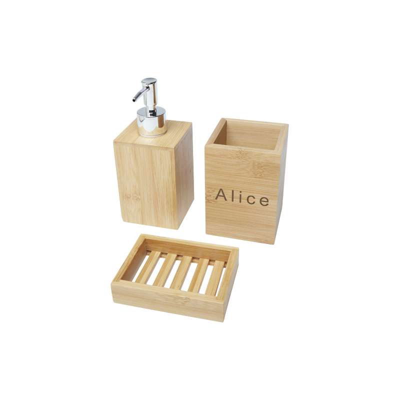 Set da bagno Hedon da 3 pezzi in bambù - cod. P126195