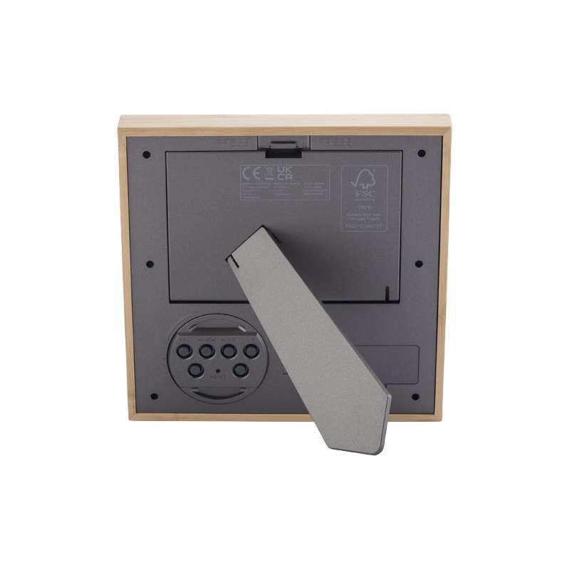 Cornice promozionale in bambù con termometro - cod. P104560