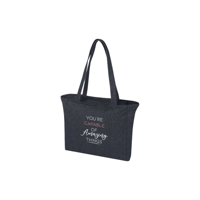 Tote bag con cerniera a tutta lunghezza 45x42x11 cm. - cod. P120712