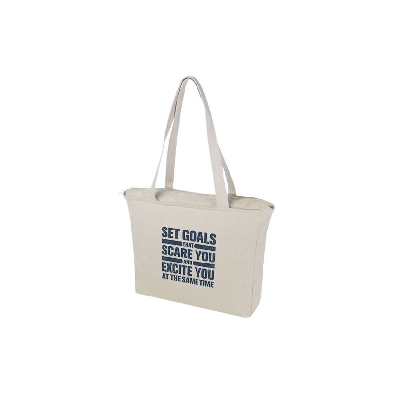 Tote bag con cerniera a tutta lunghezza 45x42x11 cm. - cod. P120712