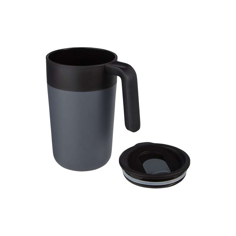 Tazza da 400 ml a doppia parete in materiale riciclato - cod. P100731