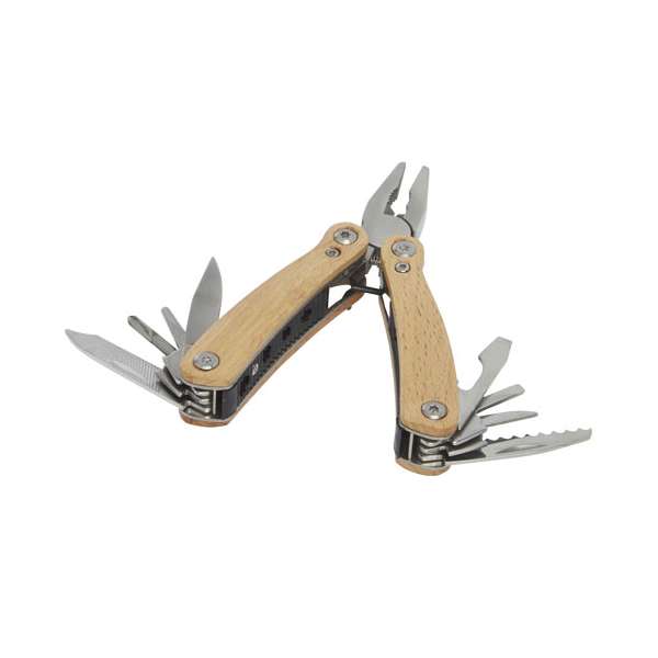 Pinza in legno personalizzata con 12 funzioni - cod. P104508