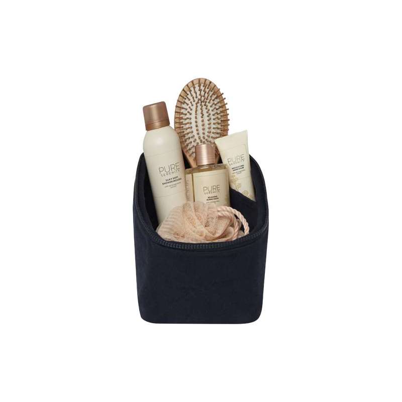 Organizer per articoli per l'igiene personale in cotone riciclato da 500 g/m² Pack Aware™ - cod. P120746