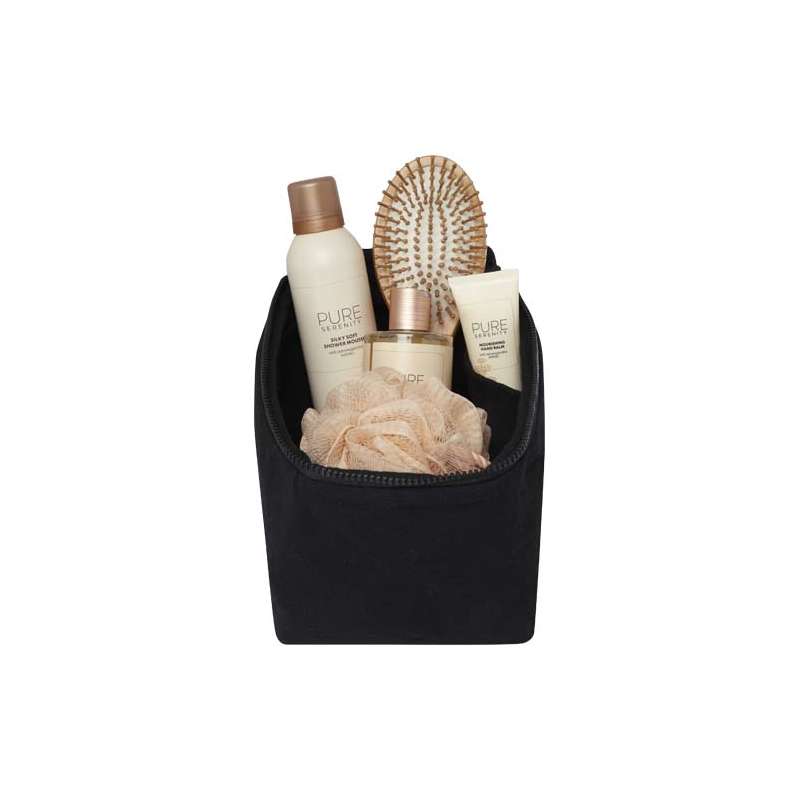 Organizer per articoli per l'igiene personale in cotone riciclato da 500 g/m² Pack Aware™ - cod. P120746