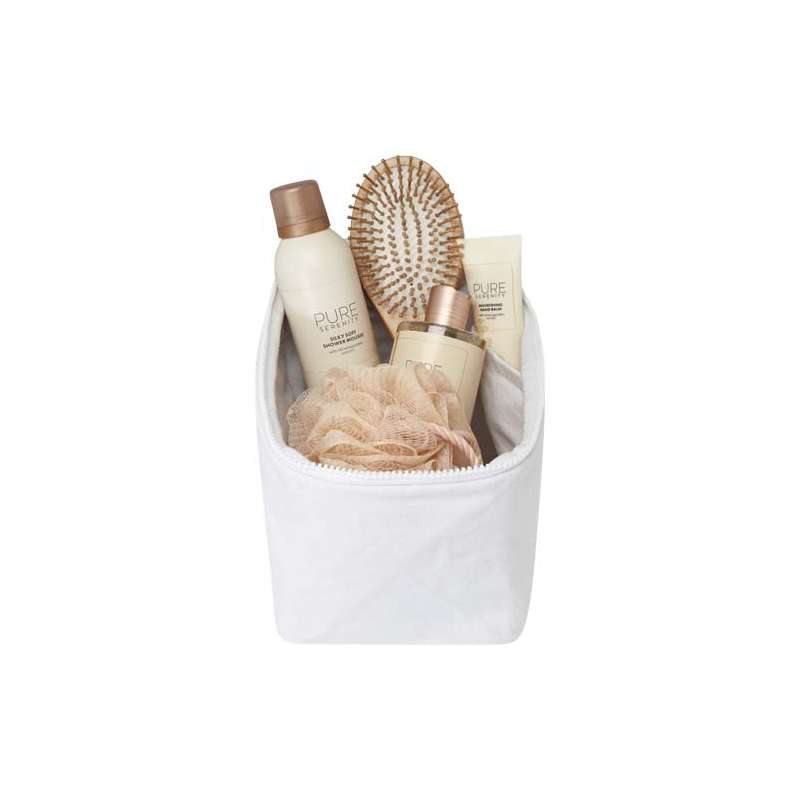 Organizer per articoli per l'igiene personale in cotone riciclato da 500 g/m² Pack Aware™ - cod. P120746