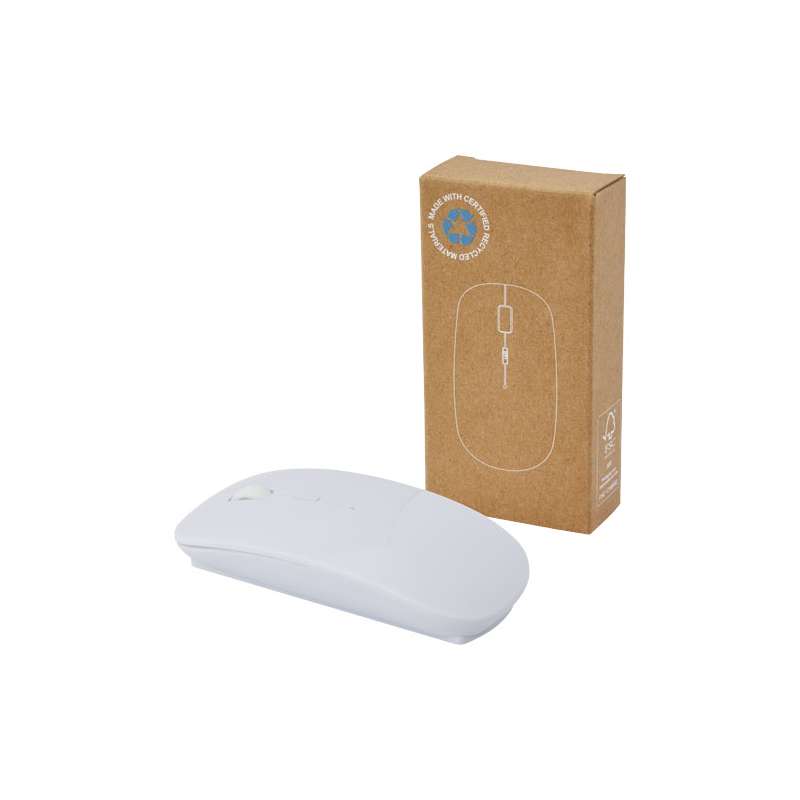 Mouse wireless in plastica riciclata certificata RCS Menlo - cod. P124371