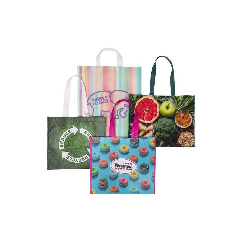 Confezione di borse tote laminate assortite - cod. P1PW010