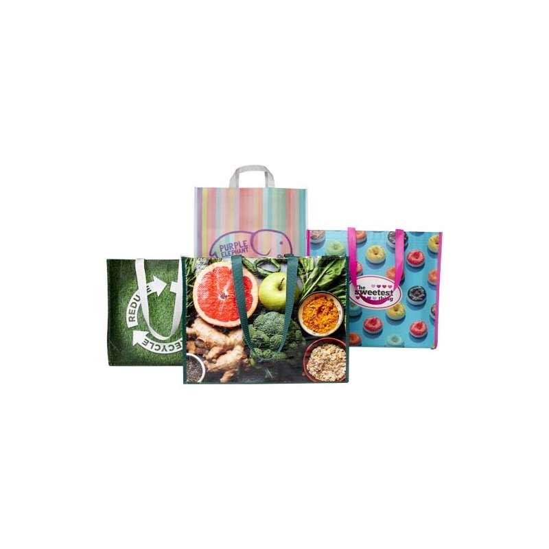 Confezione di borse tote laminate assortite - cod. P1PW010