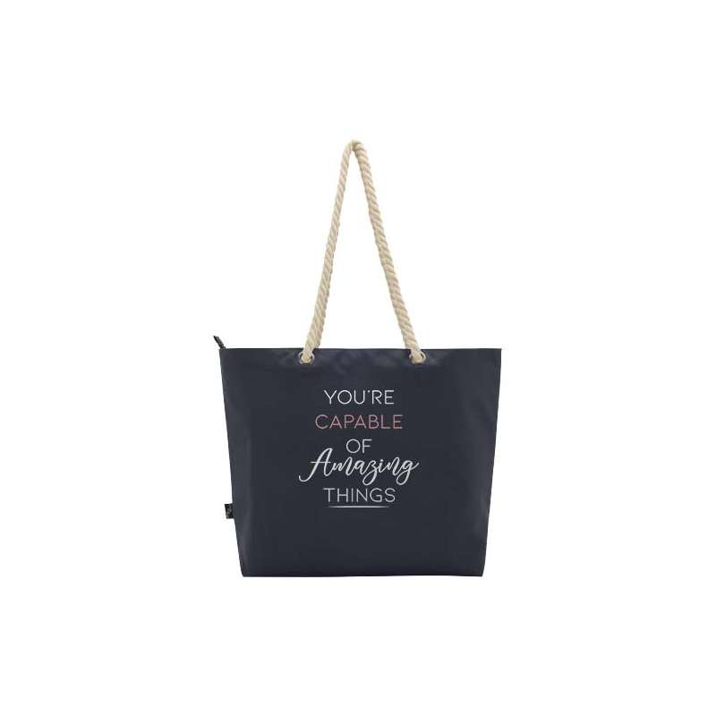 Tote bag termica da spiaggia con manici in corda - cod. P130079