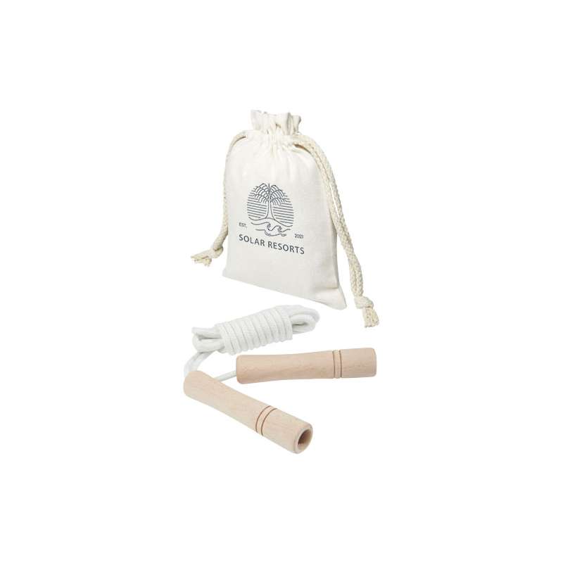 Corda per saltare Denise in legno con custodia in cotone - cod. P127020