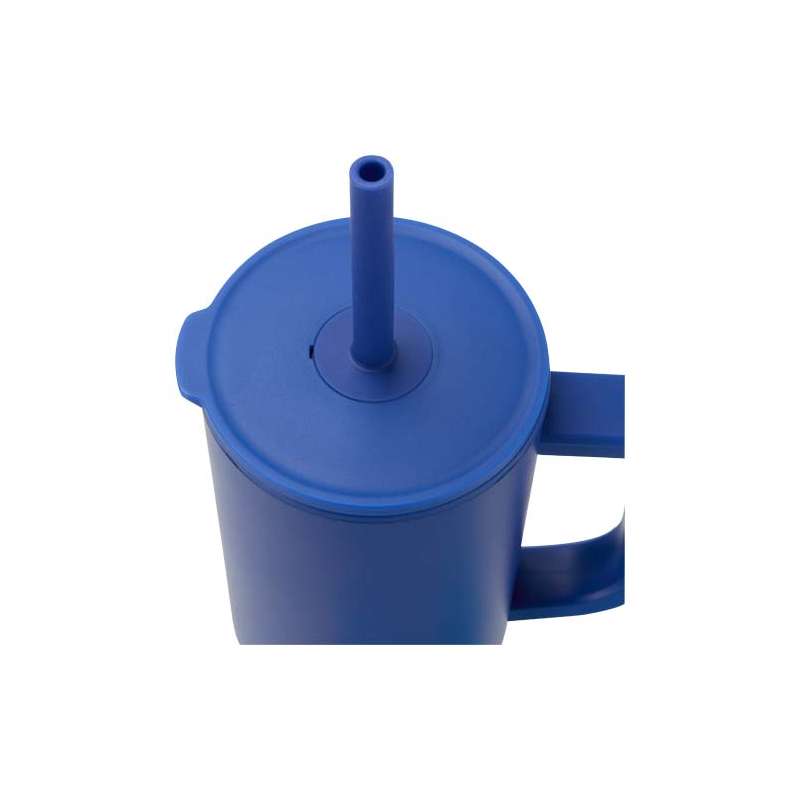 Bicchiere termico personalizzato con cannuccia in silicone - cod. P100867