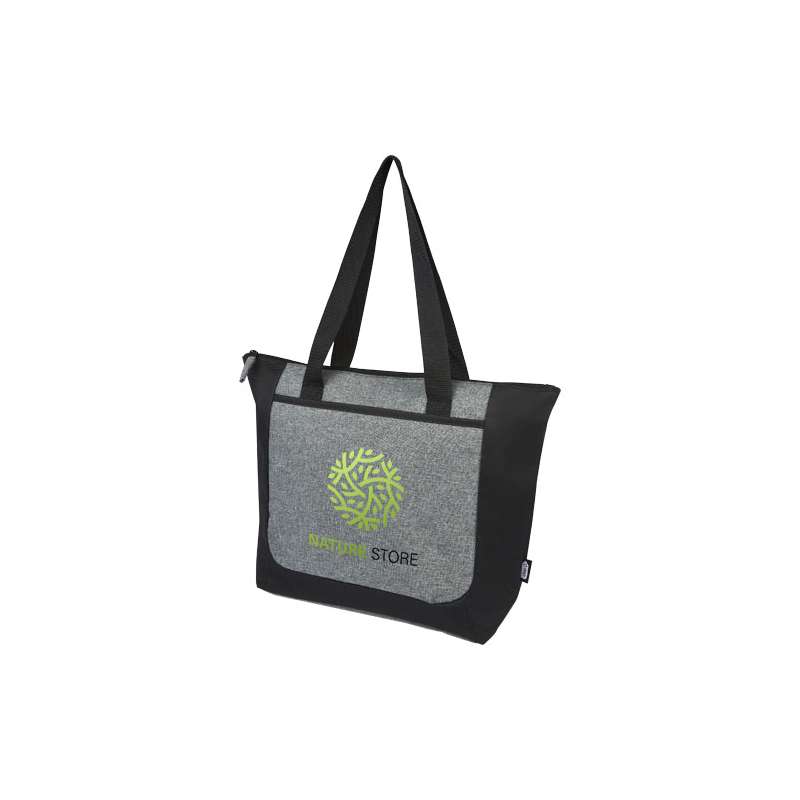 Tote bag bicolore con zip 45x33x13 cm. - cod. P120657