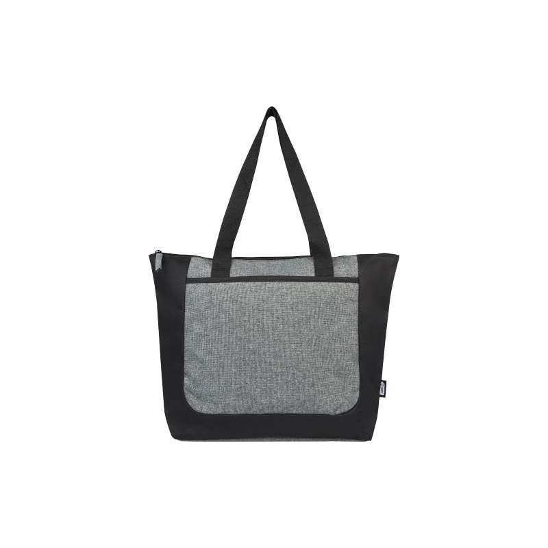Tote bag bicolore con zip 45x33x13 cm. - cod. P120657