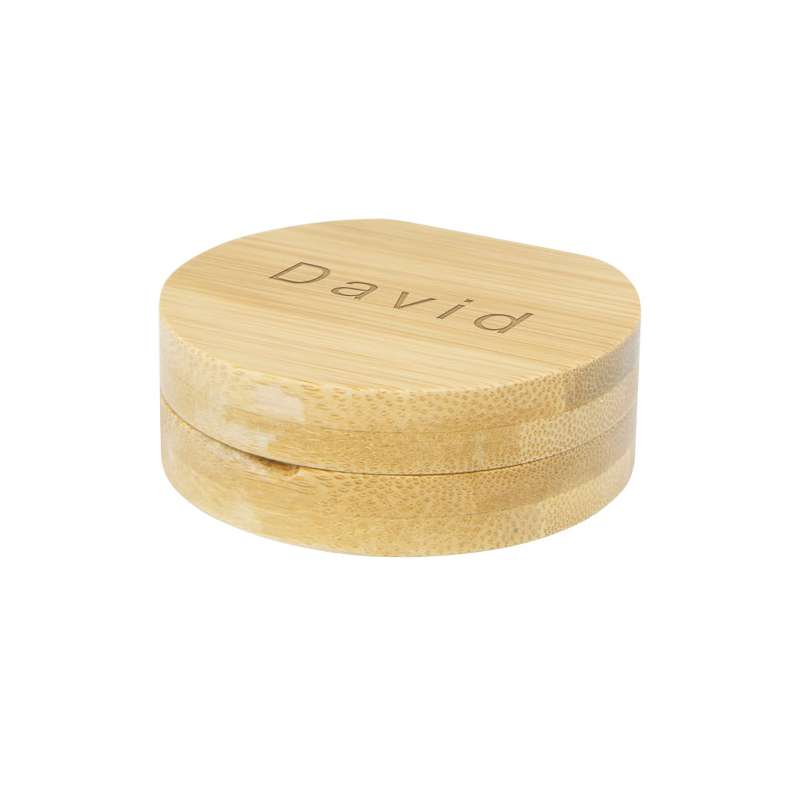 Specchio tascabile da personalizzare in bambù - cod. P126196
