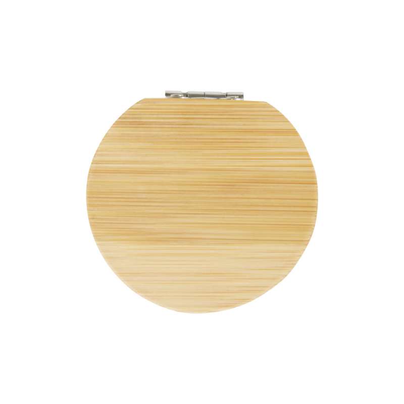 Specchio tascabile da personalizzare in bambù - cod. P126196
