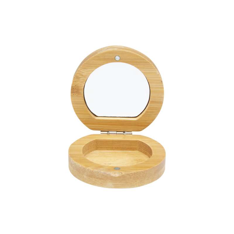 Specchio tascabile da personalizzare in bambù - cod. P126196