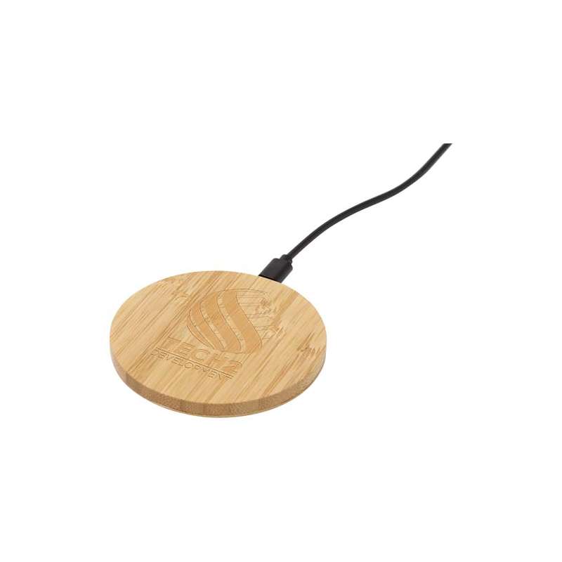 Stazione di ricarica wireless in bambù da 15 W Essence - cod. P124387