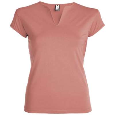 T-shirt aderente con girocollo da donna