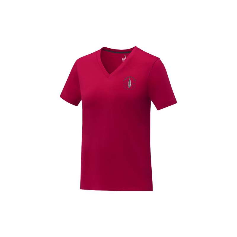 T-shirt da donna con collo a V a manica corta - cod. P38031