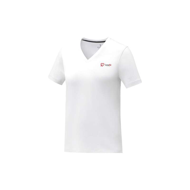 T-shirt da donna con collo a V a manica corta - cod. P38031