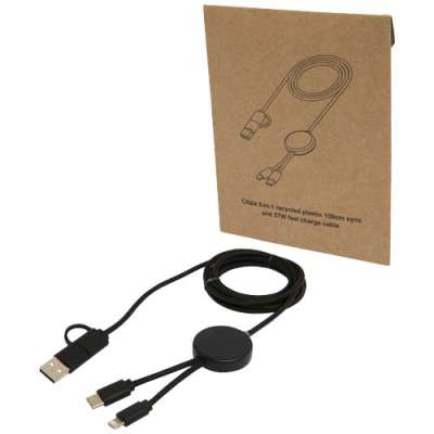 Cavo 5-in-1 in plastica riciclata da 150 cm per la sincronizzazione dei dati e la ricarica rapida da 27 W Citala - cod. P124428