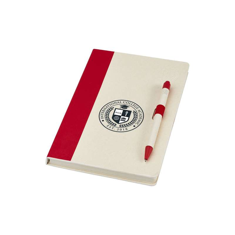 Blocco note A5 da 80 fogli a righe con penna a sfera - cod. P107811