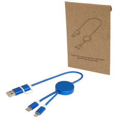 Cavo 5-in-1 in alluminio e plastica riciclata da 30 cm per la sincronizzazione dei dati e la ricarica rapida da 2 - cod. P124424