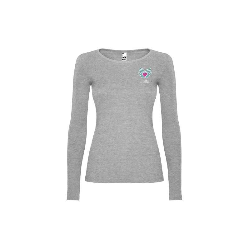 T-shirt a maniche lunghe da donna con logo - cod. PR1218