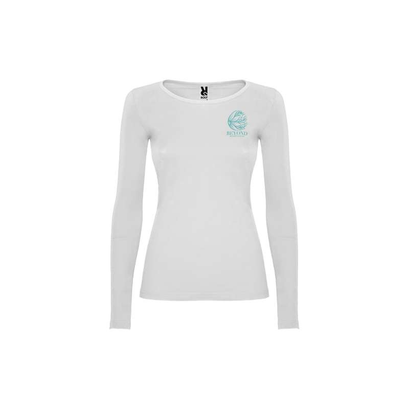 T-shirt a maniche lunghe da donna con logo - cod. PR1218