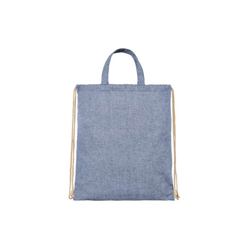 Zaino con cordoncino in tessuto riciclato - cod. P120460