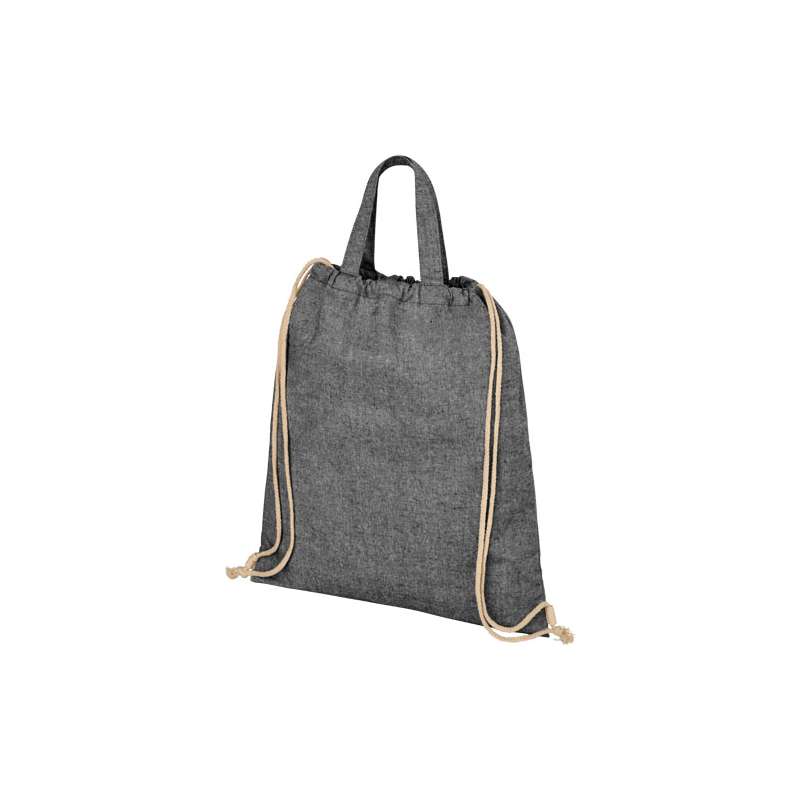 Zaino con cordoncino in tessuto riciclato - cod. P120460