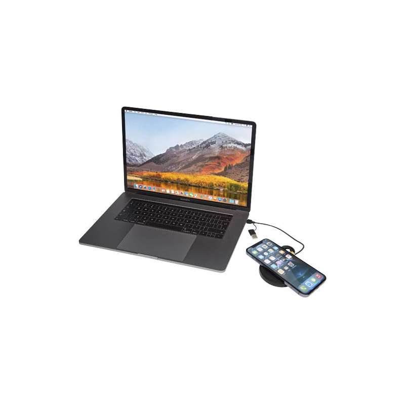 Stazione di ricarica wireless in plastica riciclata da 15 W Freal - cod. P124434