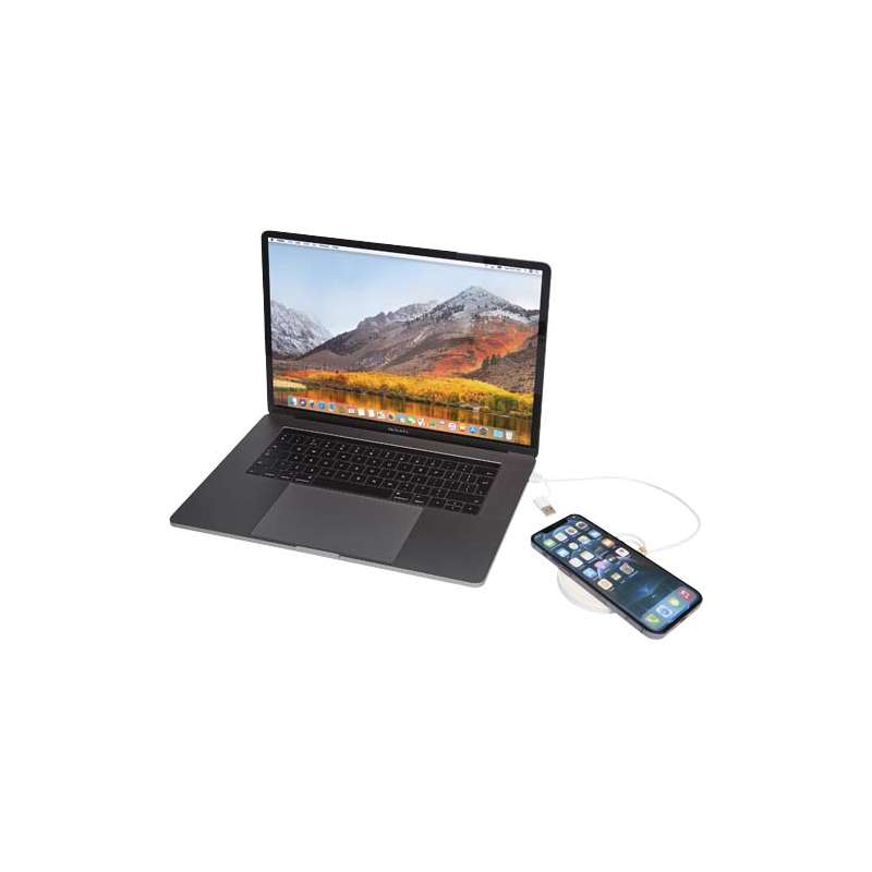 Stazione di ricarica wireless in plastica riciclata da 15 W Freal - cod. P124434