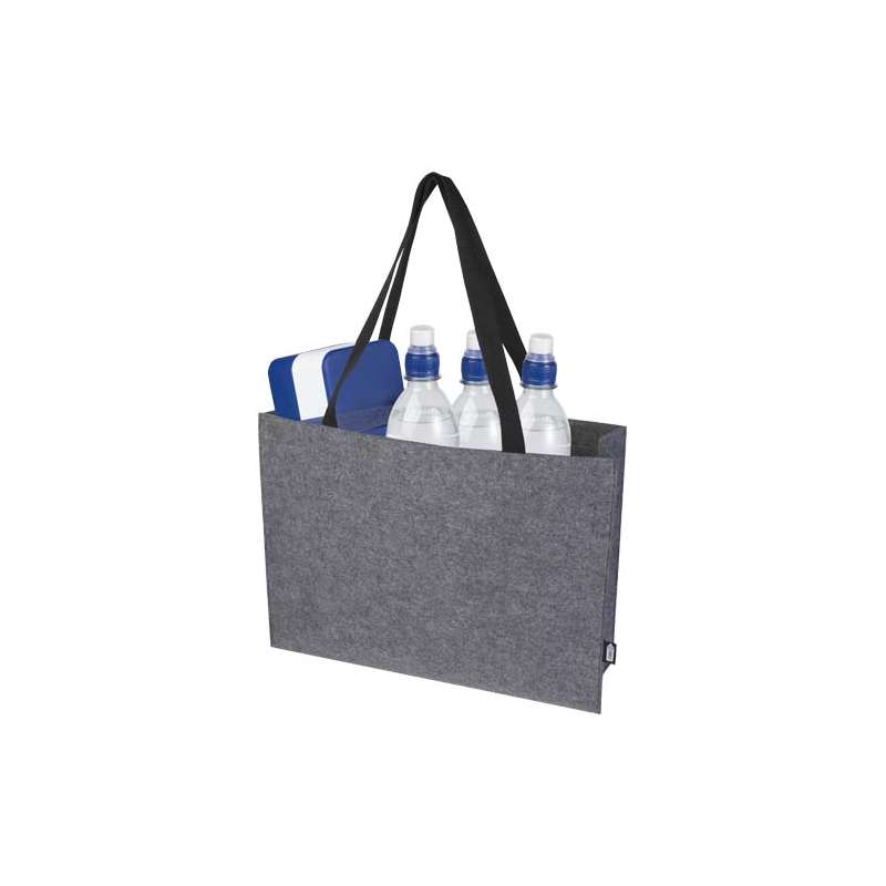 Tote bag a soffietto in feltro riciclato 45x33x14 cm. - cod. P130075