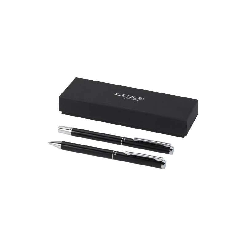 Set regalo con penna a sfera e penna roller in alluminio - cod. P107838