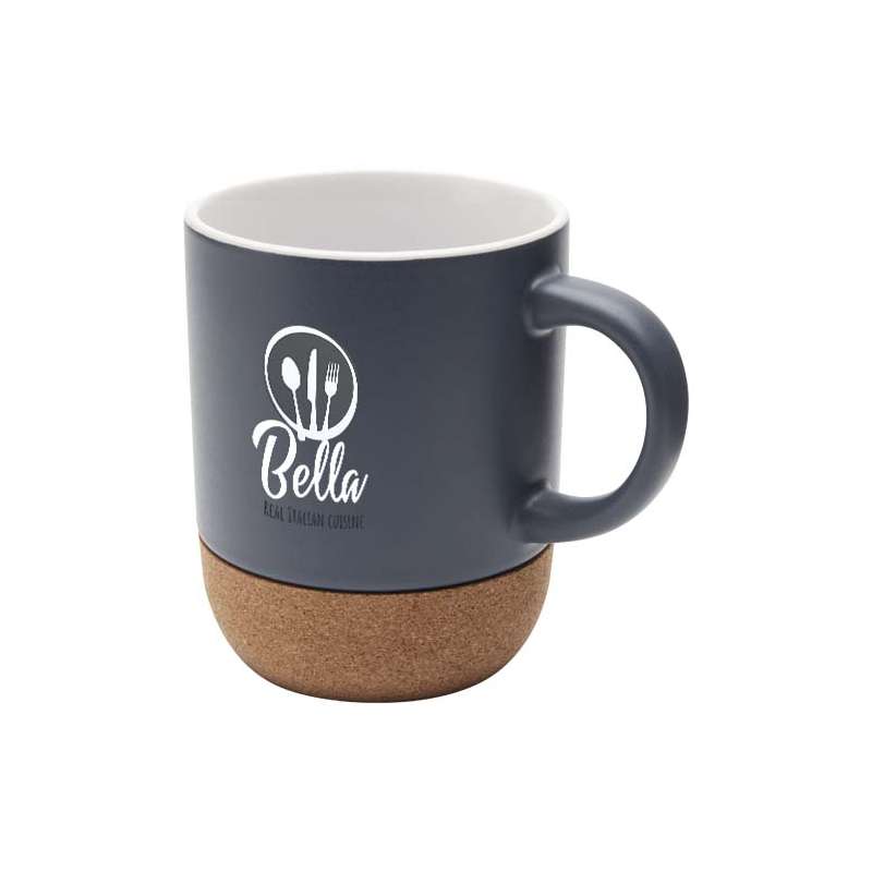 Tazza in ceramica con dettagli in sughero da 300 ml - cod. P100847