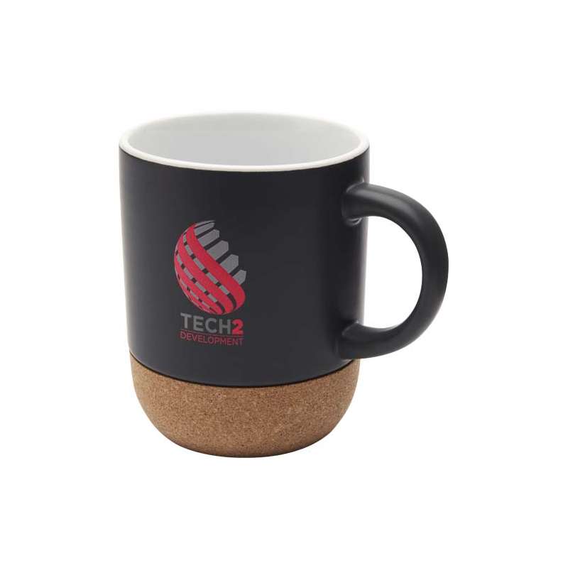 Tazza in ceramica con dettagli in sughero da 300 ml - cod. P100847