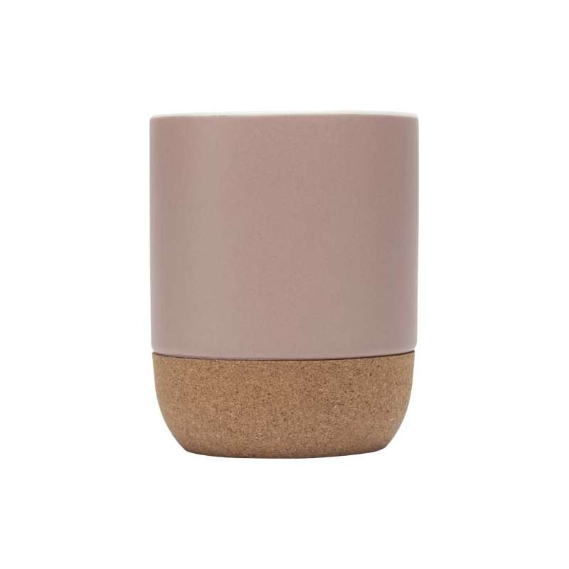 Tazza in ceramica con dettagli in sughero da 300 ml - cod. P100847