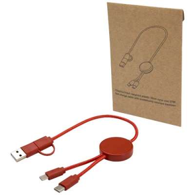 Cavo 5-in-1 in plastica riciclata da 30 cm per la sincronizzazione dei dati e la ricarica rapida da 27 W Citala - cod. P124427