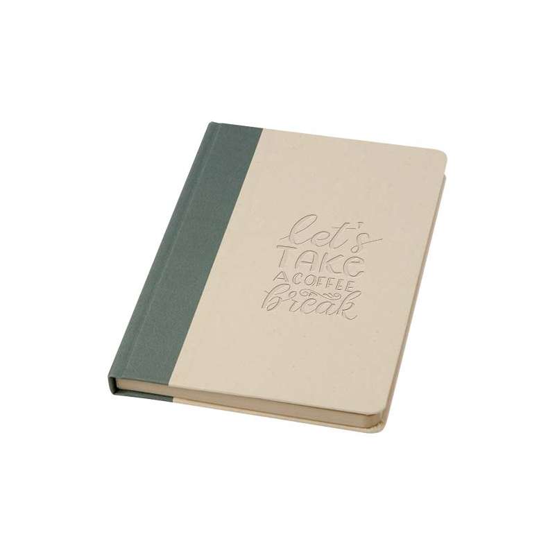 Blocco note A5 con logo e scritte e 80 fogli a righe - cod. P107923