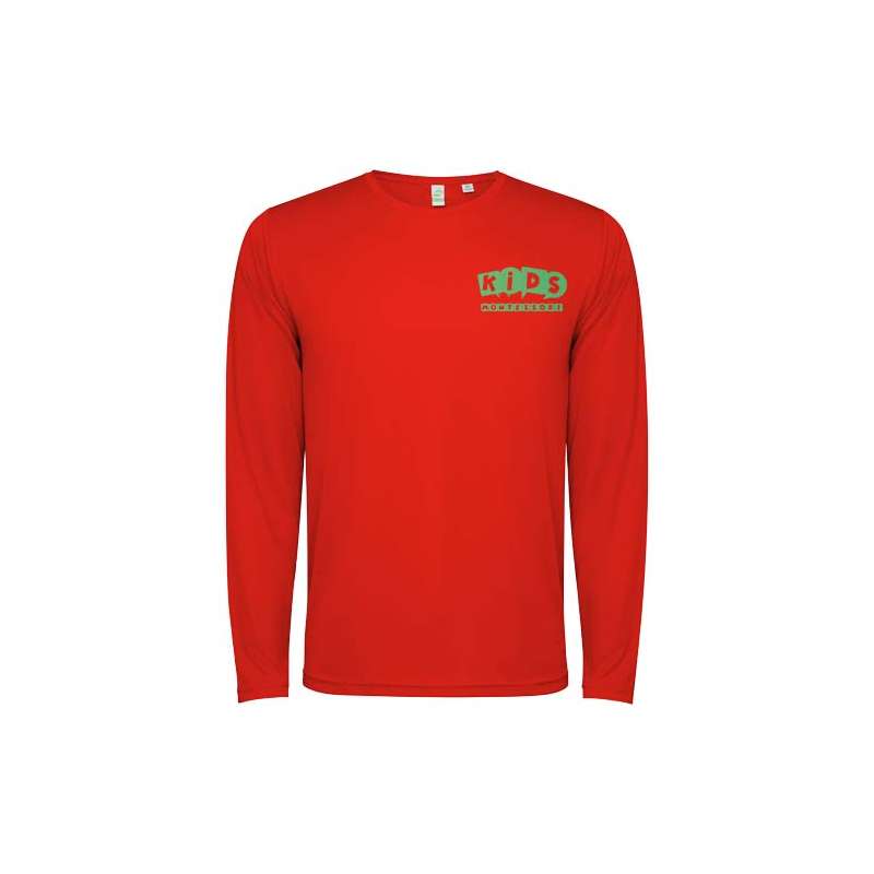 T-shirt sportiva a maniche lunghe da bambino con logo promozionale - cod. PK0432
