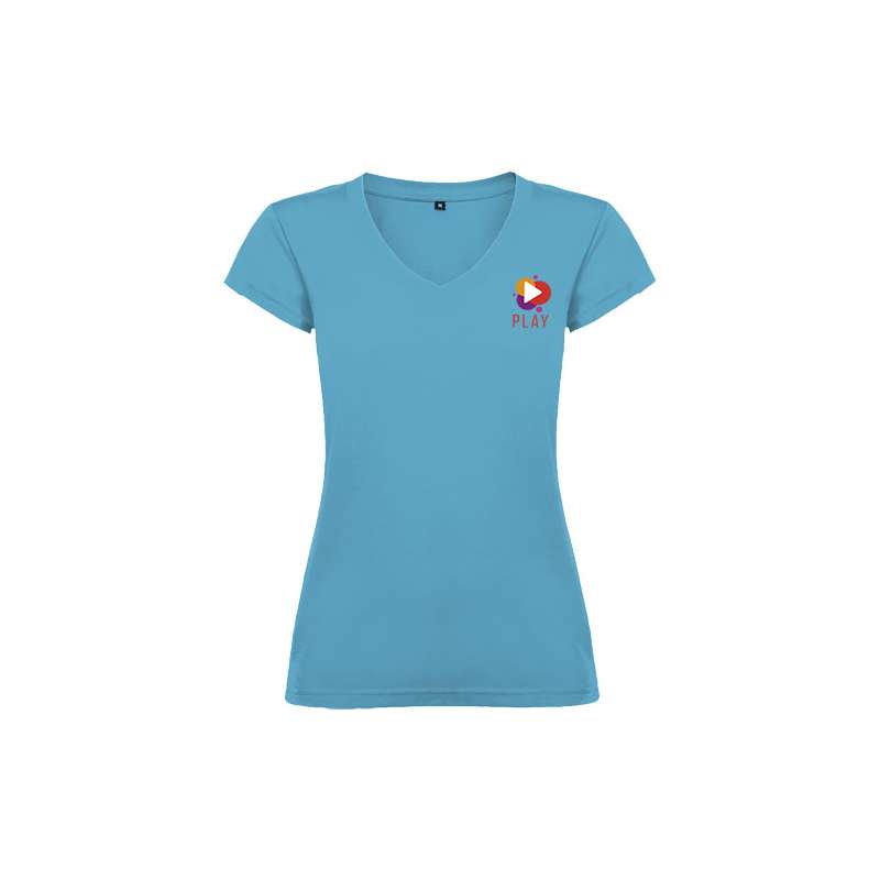 T-shirt con scollo a V da donna - cod. PR6646