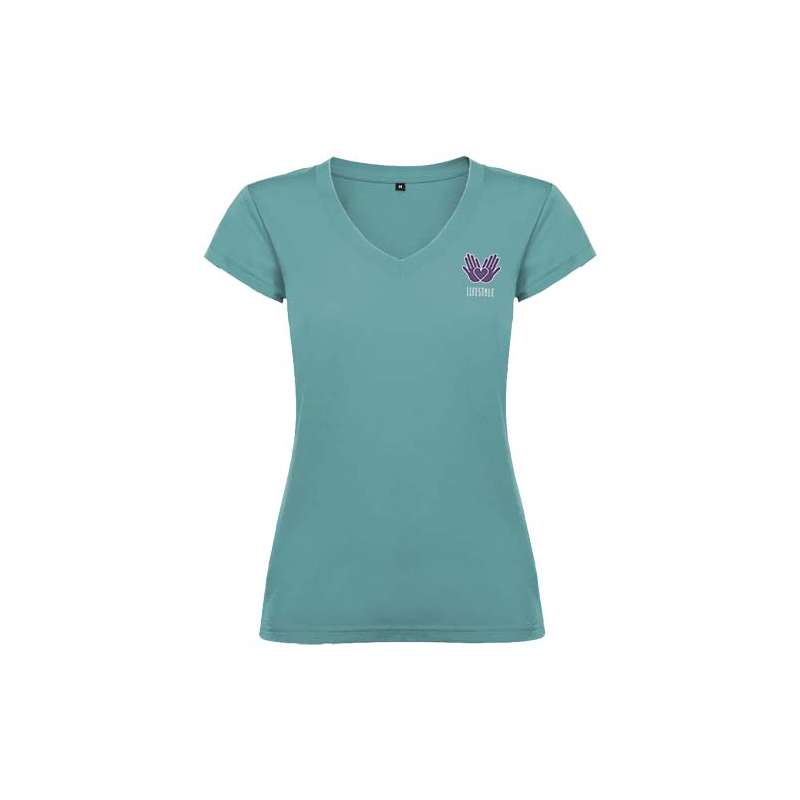 T-shirt con scollo a V da donna - cod. PR6646