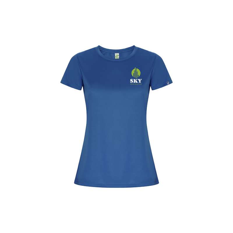 T-shirt sportiva personalizzata con logo a maniche corte da donna - cod. PR0428